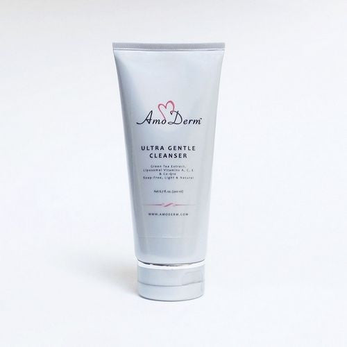 Ultra Gentle Cleanser has a gentle, soap-free formulation that cleanses the skin without drying